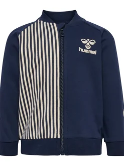 hummel Stripy zip jakke - black iris- Cardigans, Veste & Trøjer