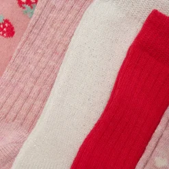 BeKids Strømpe m. mønster (5-pak) - Chinese Red- Strømper|Multipack