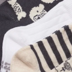 BeKids Strømpe m. mønster (5-pak) - White- Strømper|Multipack