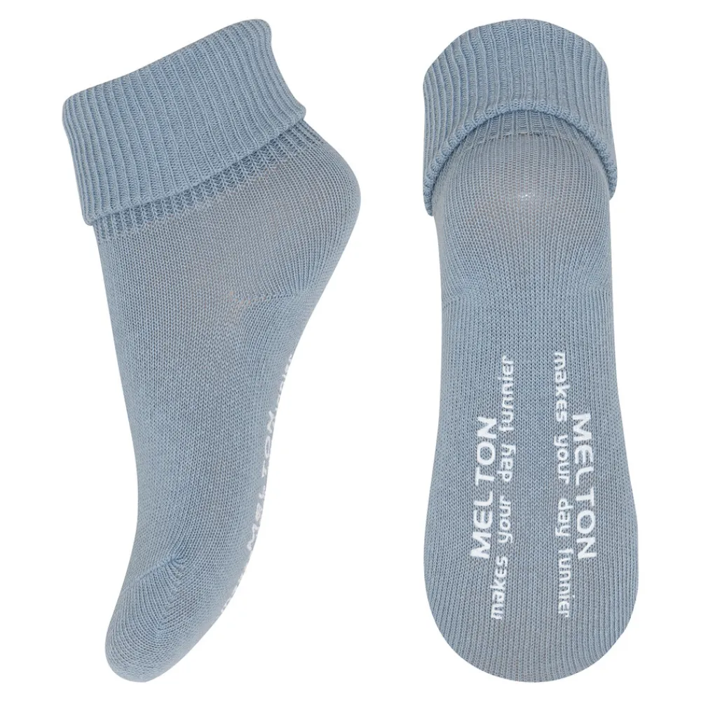 Melton Strømpe med ABS - Faded Denim- Strømper