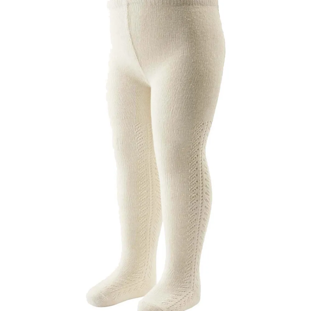 Müsli Strømpebukser med hulmønster 2-pak - Bark/ Balsam cream- Strømpebukser