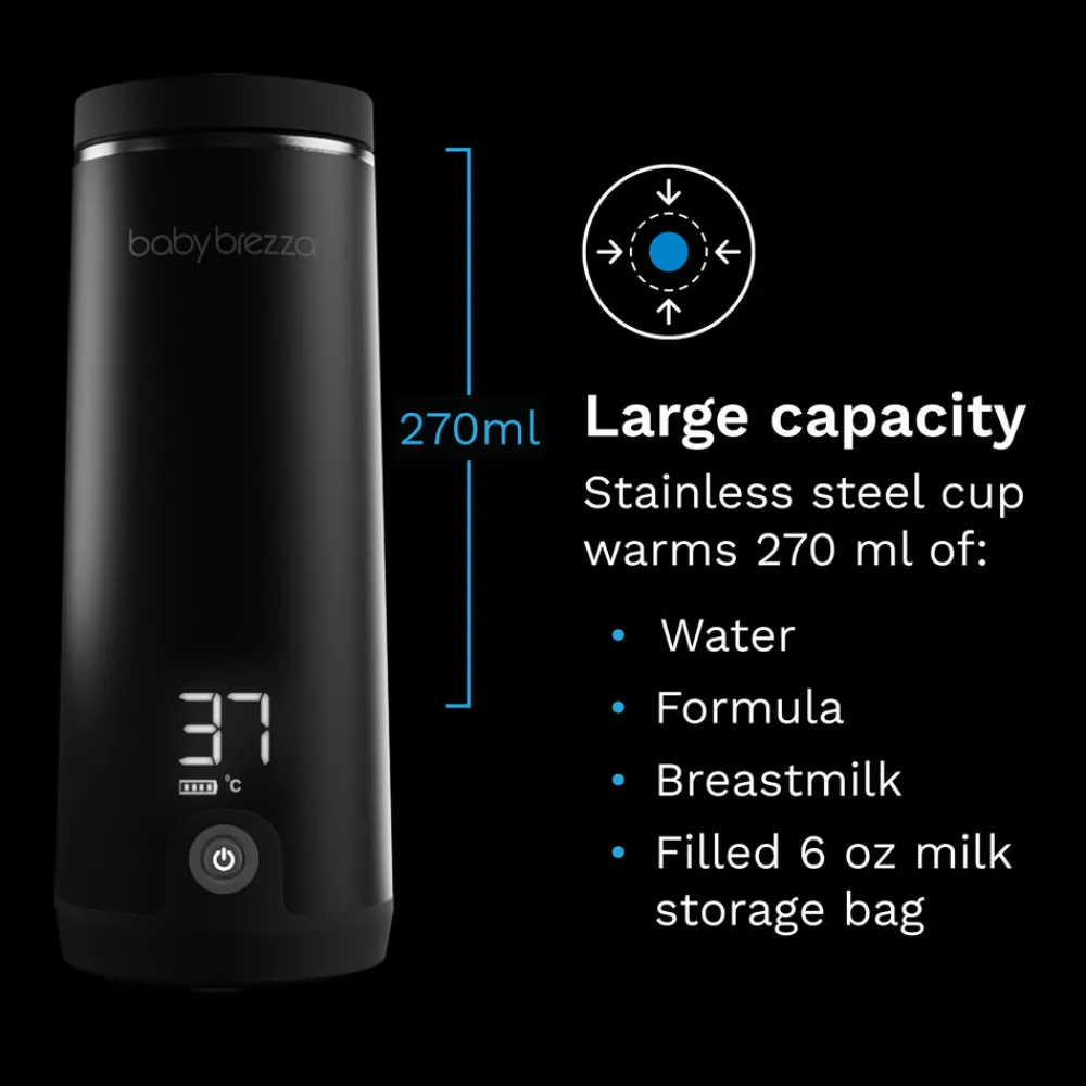 Baby Brezza Superfast Portable Bottle Warmer Black- Tilberedning & Rengøring
