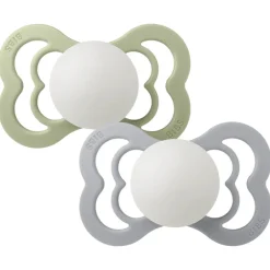 BIBS Supreme 2 pk Silicone str. 1 Night - sage/cloud- Sutter