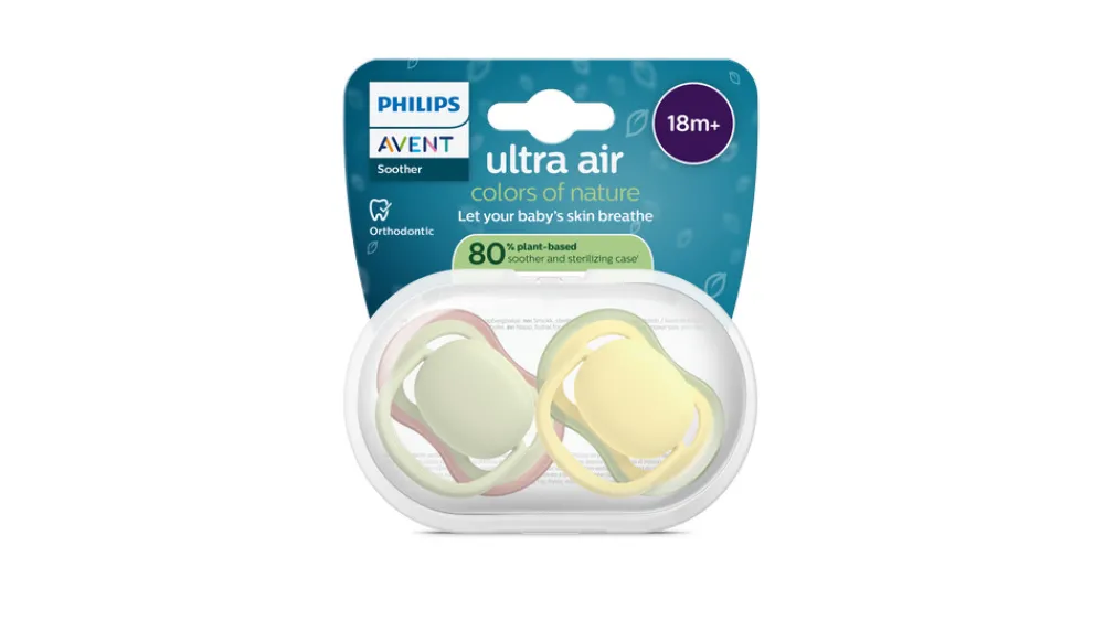Philips Avent Sut Ultra air, +18 m, lysegrøn/gul- Sutter
