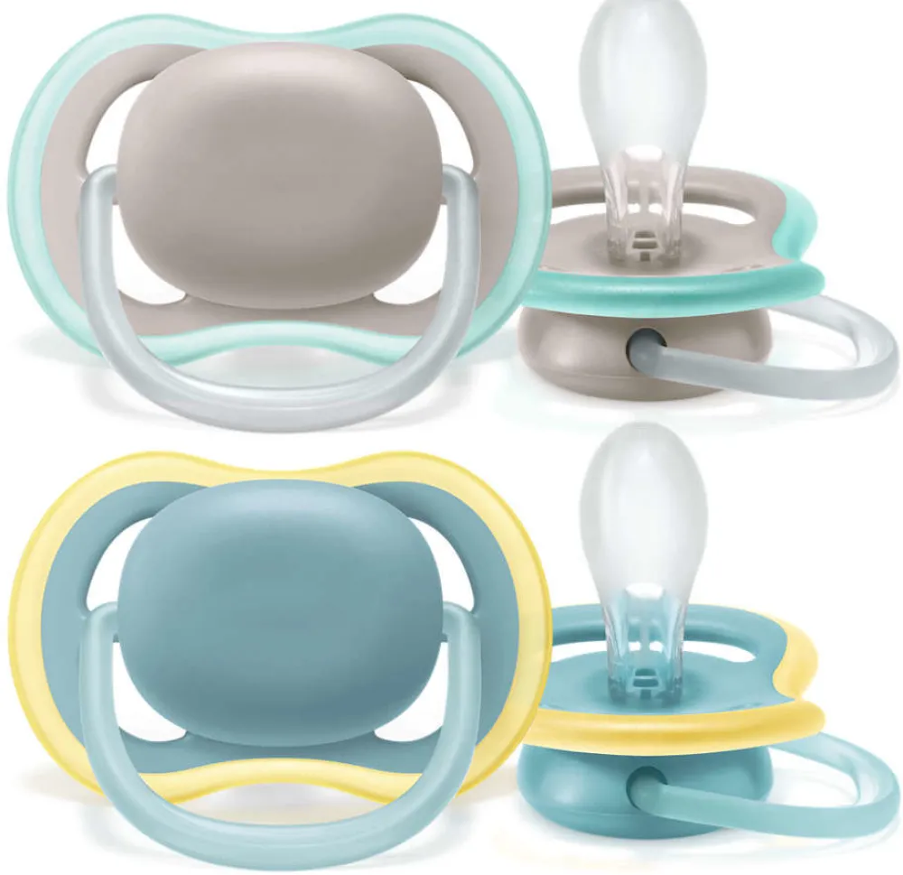 Philips Avent Sut, Ultra Air, 18 mdr.+ beige / douchet blå 2 pk- Sutter