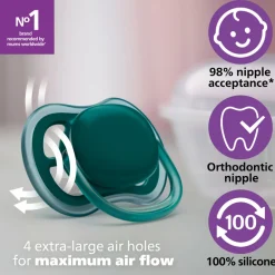 Philips Avent Sut, Ultra Air 0-6 mdr. 2-pk- Sutter