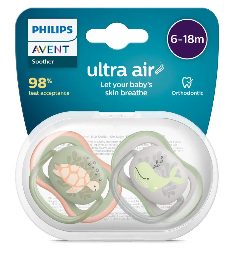 Philips Avent Sut, Ultra Air 6-18 mdr. 2-pk- Sutter