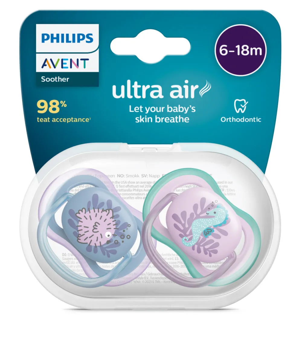 Philips Avent Sut, Ultra Air 6-18 mdr. 2-pk- Sutter
