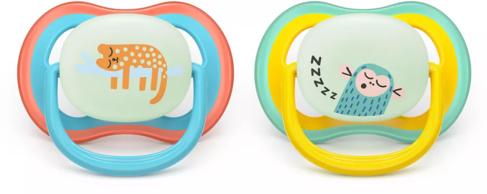 Philips Avent Sut Ultra air, Nat, +18 m, gul/blå- Sutter