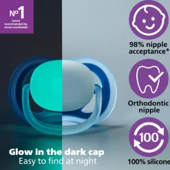 Philips Avent Sut, Ultra Air Nat 18 mdr+. 2-pk- Sutter