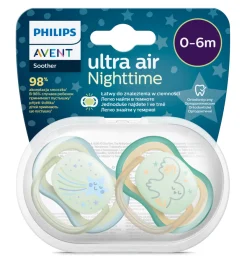 Philips Avent Sut, Ultra Air Nat 0-6 mdr. 2-pk- Sutter