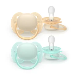 Philips Avent Sut Ultra soft, 0-6 m, lysegul/lysegrøn- Sutter