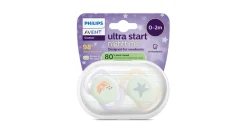 Philips Avent Sut Ultra start, 0-2 m, Nat, lyserød/lysegul- Sutter