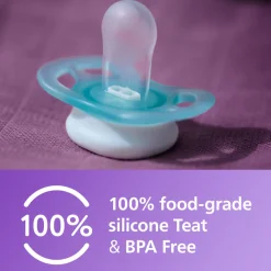 Philips Avent Sut Ultra start, 0-2 m, Nat, lyserød/lysegul- Sutter