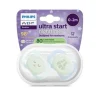 Philips Avent Sut Ultra start, 0-2 m, Nat, lysegrøn/lyseblå- Sutter