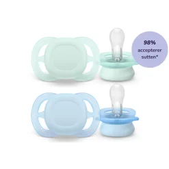 Philips Avent Sut, Ultra starter 0-2 mdr. 2-pk, grøn og blå- Sutter