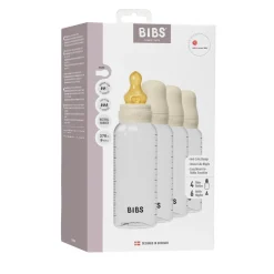 BIBS Sutteflaske Latex 4pk 270 ml - Ivory- Sutteflasker