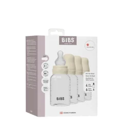 BIBS Sutteflaske Silicone 4pk 150 ml - Ivory- Sutteflasker