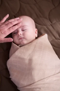 Filibabba Svøb 120x120 cm - Warm Grey-Børn Svøb