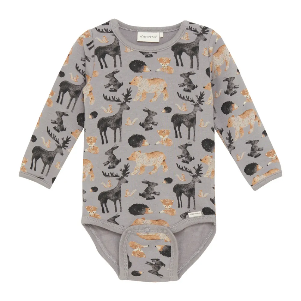 Minymo Sweat Body Langærmet - 1856- Bodystocking Langærmet