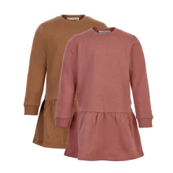 Minymo Sweat kjole langærmet 2-pak - 411- Kjoler|Multipack