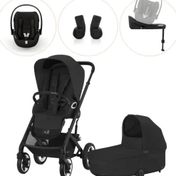 Cybex Talos bundle sæt - moon black- Kombivognspakker|Vognpakker