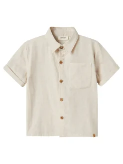 Lil' Atelier Tarou kortærmet løs skjorte - BLEACHED- Skjorter