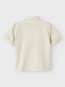 Lil' Atelier Tarou kortærmet løs skjorte - BLEACHED- Skjorter