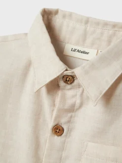 Lil' Atelier Tarou kortærmet løs skjorte - BLEACHED- Skjorter