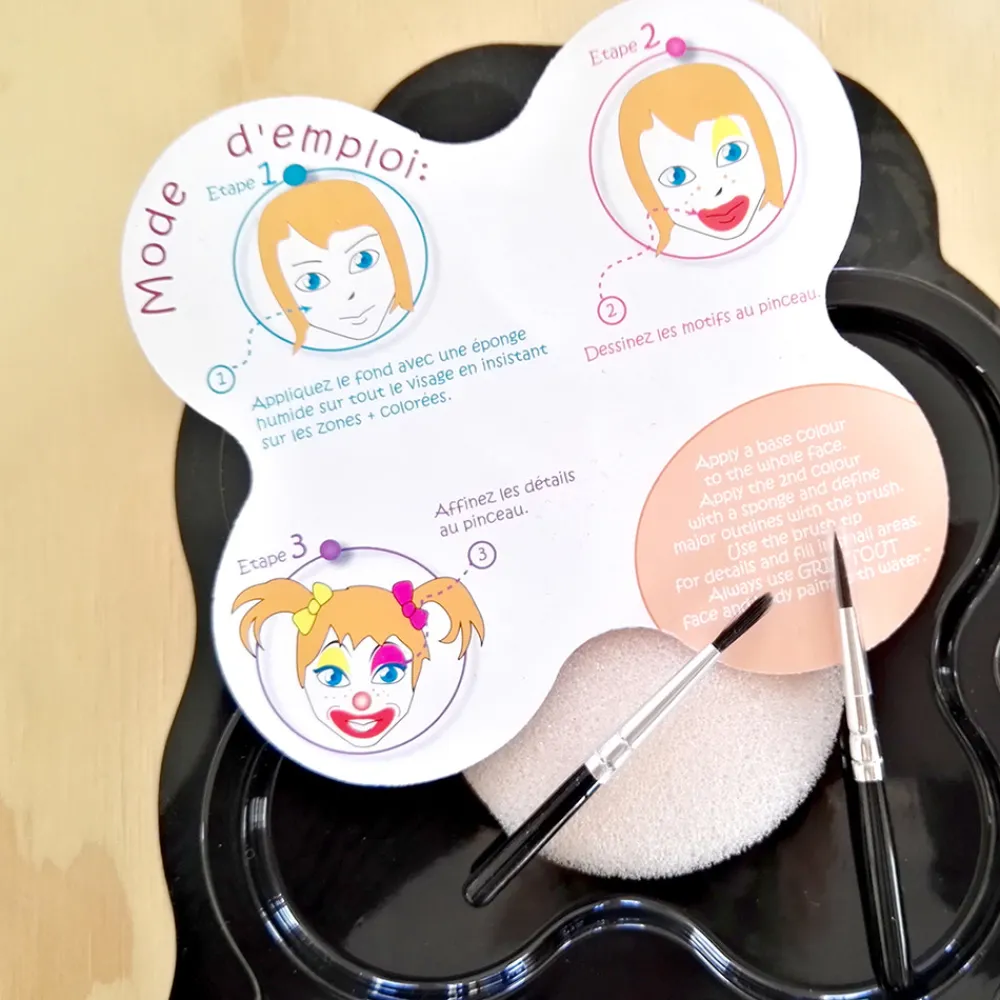 GRIM TOUT Teatersminke 9 farver - Karneval- Ansigtsmaling