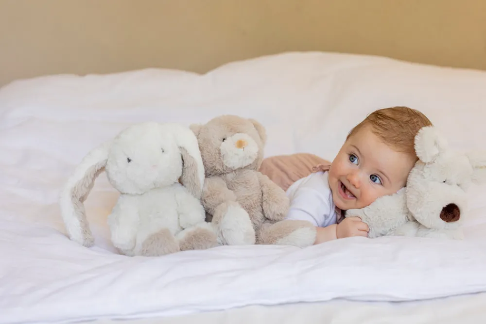 Teddykompaniet Teddy Mocca lille, hund grå, 18 cm- Bamser