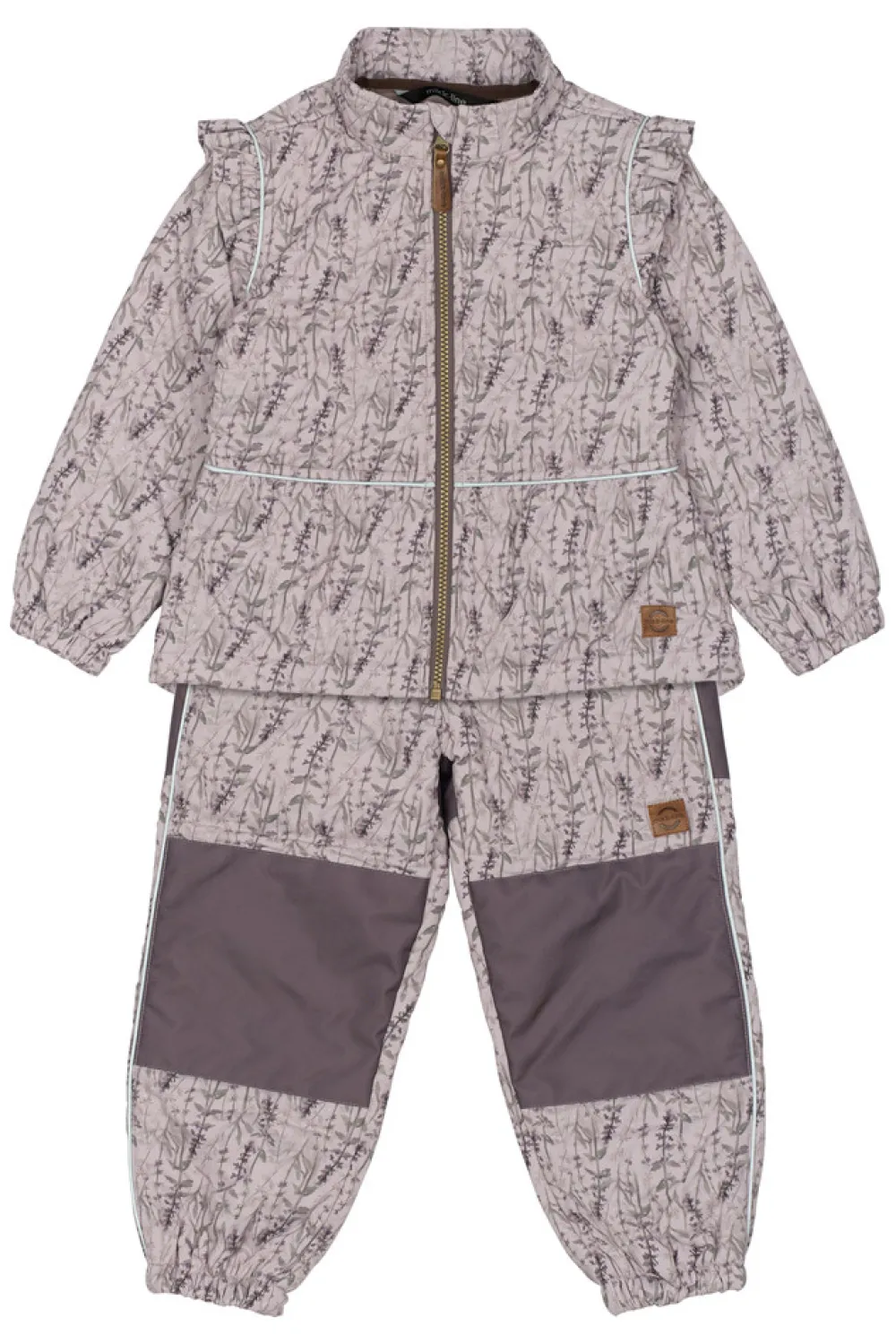 Mikk-Line Termosæt med flæse - Cloud gray- Termotøj