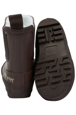 Pompom Termostøvle Korte - Chocolate- Korte Termostøvler