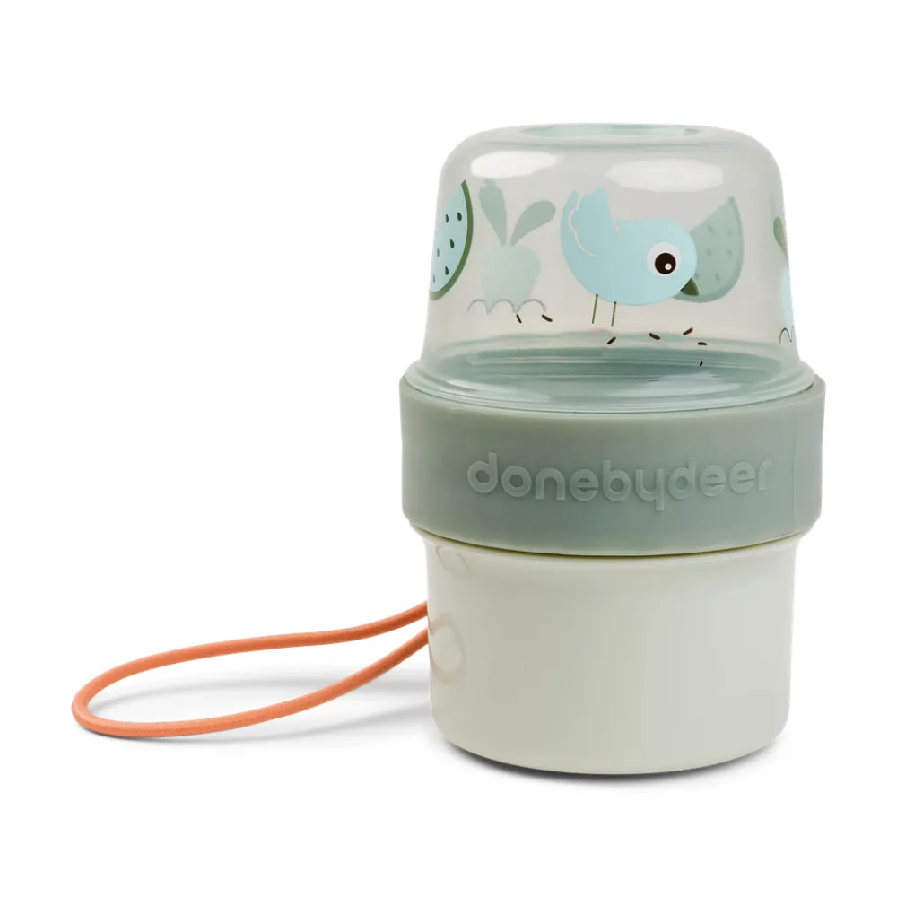 Done By Deer To go 2-way snackbøtte S Birdee - Grøn- Madkasser & Drikkedunke