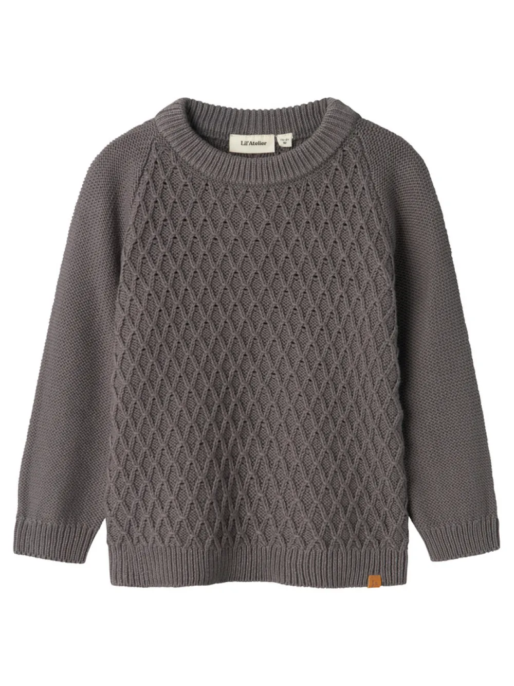 Lil' Atelier Tobie ls strik - PEWTER- Cardigans, Veste & Trøjer