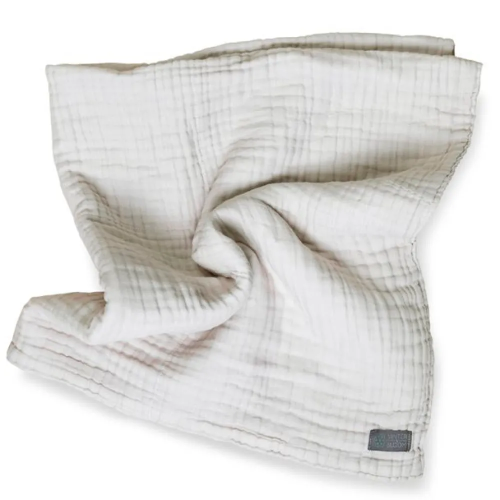 VINTER & BLOOM Tæppe, muslin, Dove grey-Børn Tæpper