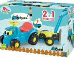 ECOIFFIER Traktor gåbil m/trailer + græsslåmaskine- Leg I Haven|Biler, Traktorer & Scootere