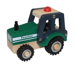 Magni Traktor i træ med gummihjul- Traktorer & Fly