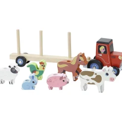 Vilac Traktor med anhænger og stabledyr- Traktorer & Fly