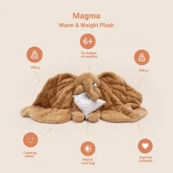 MEMBANTU Tyngdebamse - Magma, brun-Børn Tyngdeprodukter|Tyngdebamser