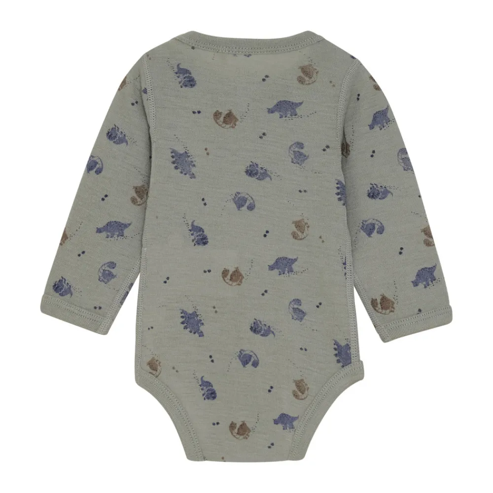 BeKids Uld Body Langærmet - Aop - 9709- Uldbodyer|Bodystocking Langærmet