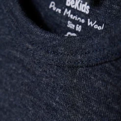 BeKids Uld body langærmet - solid - Sky Captain Melange- Uldbodyer|Bodystocking Langærmet