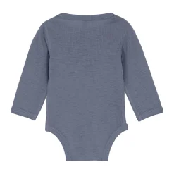 BeKids Uld body langærmet body - solid - Folkstone Gray Melange- Bodystocking Langærmet|Uldbodyer