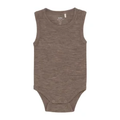BeKids Uld body uden ærmer - Leafless Tree Melange- Uldbodyer|Bodystocking U. Ærmer