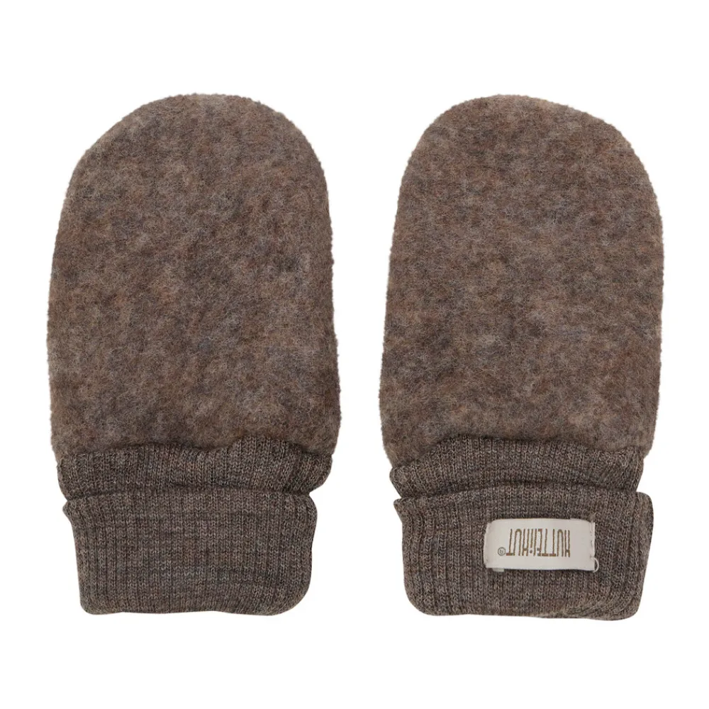 HUTTEliHUT Uld Fleece Vanter - Brown melange- Luffer & Vanter