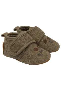 Mikk-Line Uld Hjemmesko m. Boderi - Melange denver- Hjemmesko