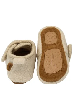 Mikk-Line Uld Hjemmesko m. Boderi - Off White- Hjemmesko