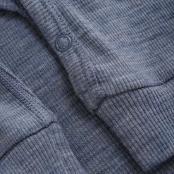 BeKids Uld jumpsuit - solid - Folkstone Gray Melange- Ulddragter|Heldragter U. Fod