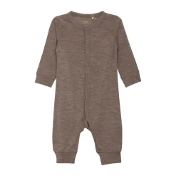 BeKids Uld jumpsuit - solid - Leafless Tree Melange- Ulddragter|Heldragter U. Fod