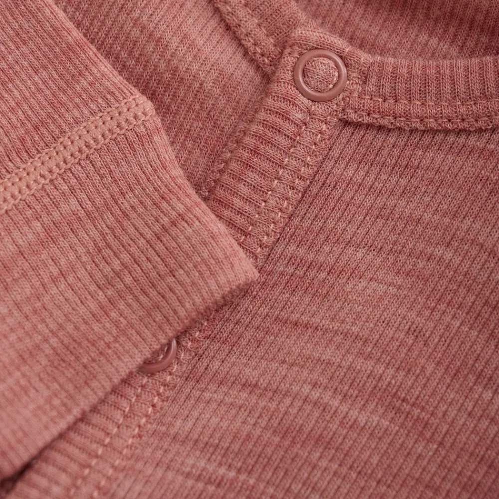 BeKids Uld jumpsuit - solid - Light Mahogany Melange- Ulddragter|Heldragter U. Fod